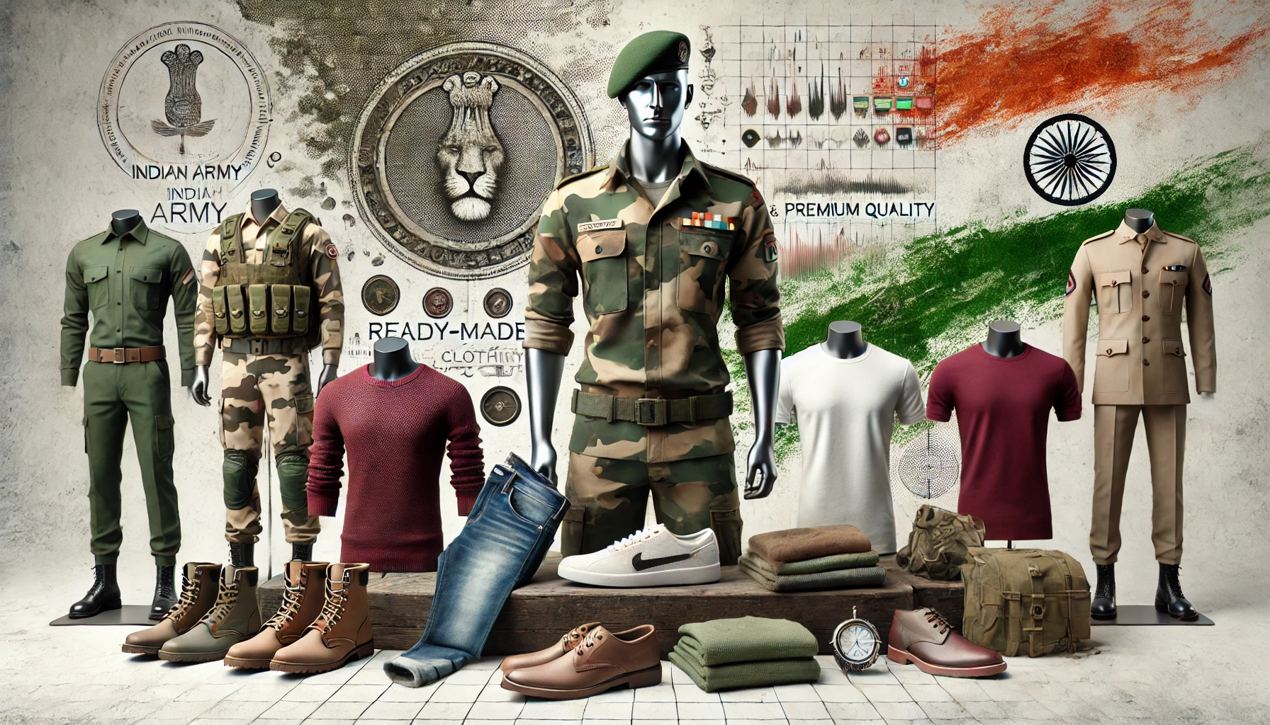 Army-inspired clothing by Sanjosh